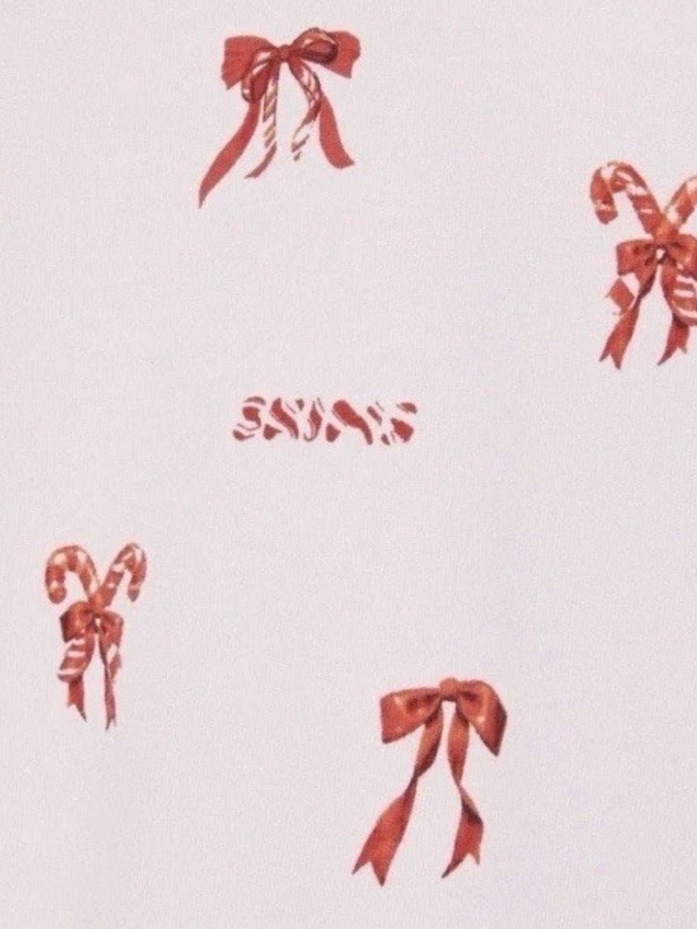 SKIMS boyfriend pj pants bow print Sz L - Picture 4 of 6